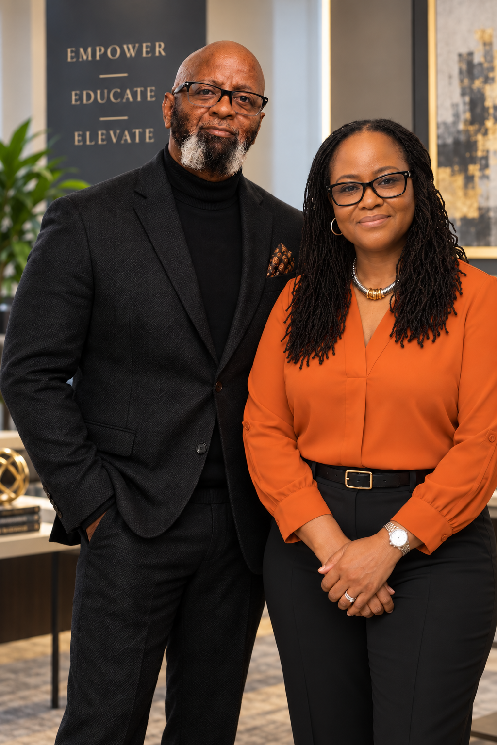 Founder and President Raymond Smith with Vice President Janelle Greene Smith of The Village of H.O.P.E. Foundation, Inc.™
